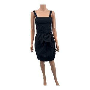 Marc by Marc Jacobs Black Cotton Bustier Top Bow Dress